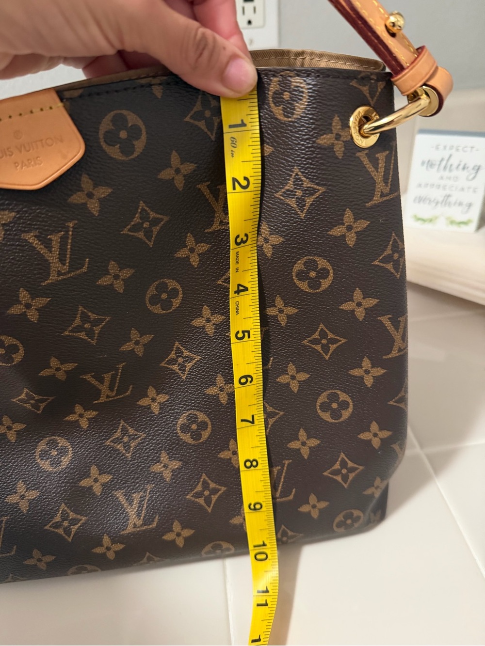 Louis Vuitton Monogram Shoulder Hobo in Brown with Tan Strap and Gold Hardware - Picture 15 of 16